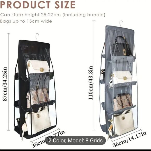 6 grid NWT Purse Organizer for Closet - Picture 1 of 7